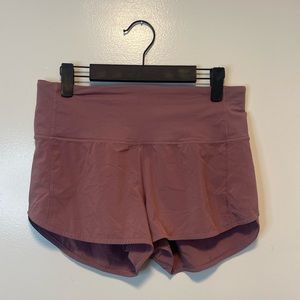 Lululemon pink speed up high rise shorts 2.5” size 6